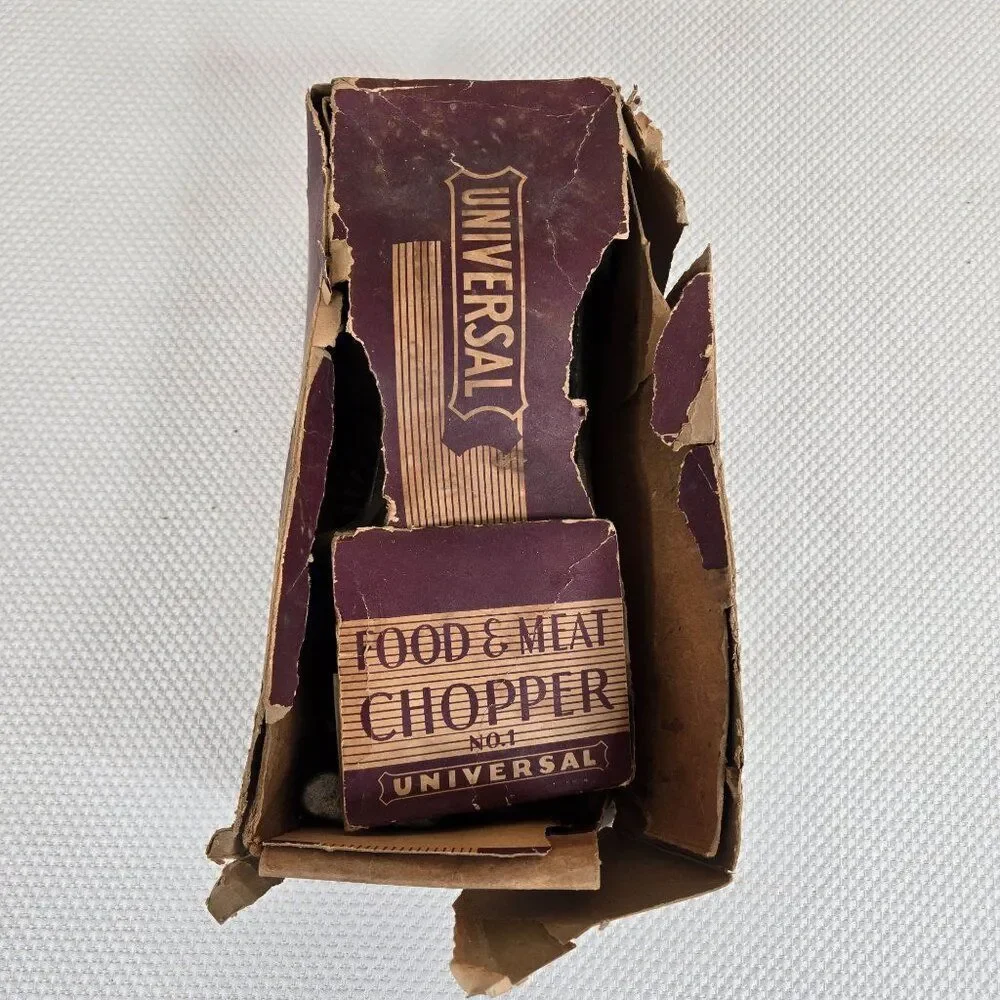 Vintage Universal No 1 Food & Meat Chopper With Original Box Cast Iron